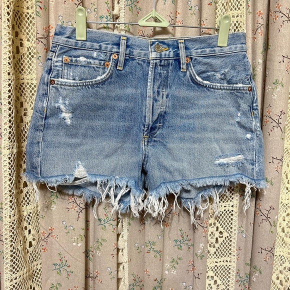 Agolde Pants - AGOLDE Parker Distressed High Rise Shorts 27